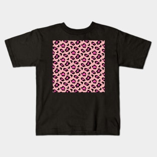 Pink Spotted Animal Pattern Design Kids T-Shirt